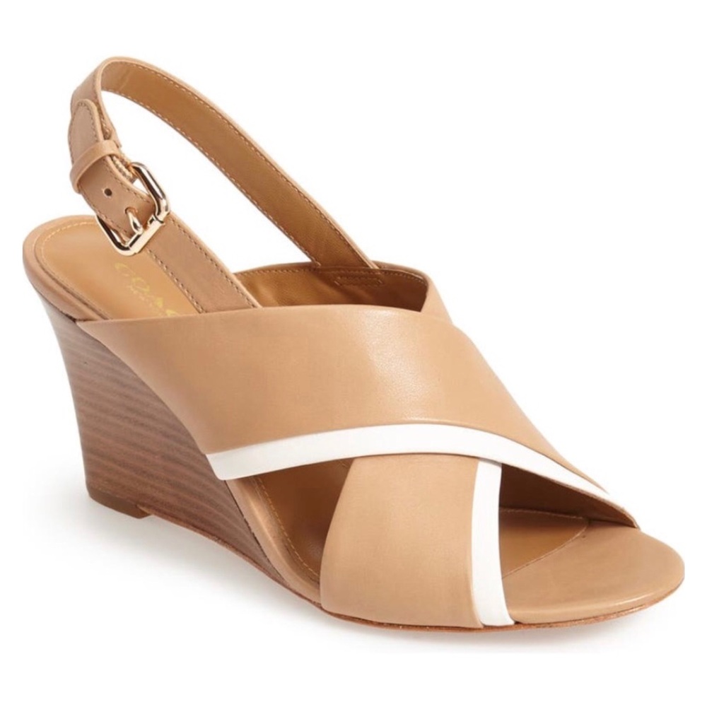 Coach Randy Leather Wedge Sandal